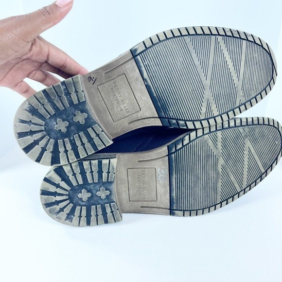 2/$30 Perry Ellis Tim II Shoes Men 10.5 Charcoal Black Canvas Boots LUG SOLE - Picture 7 of 7